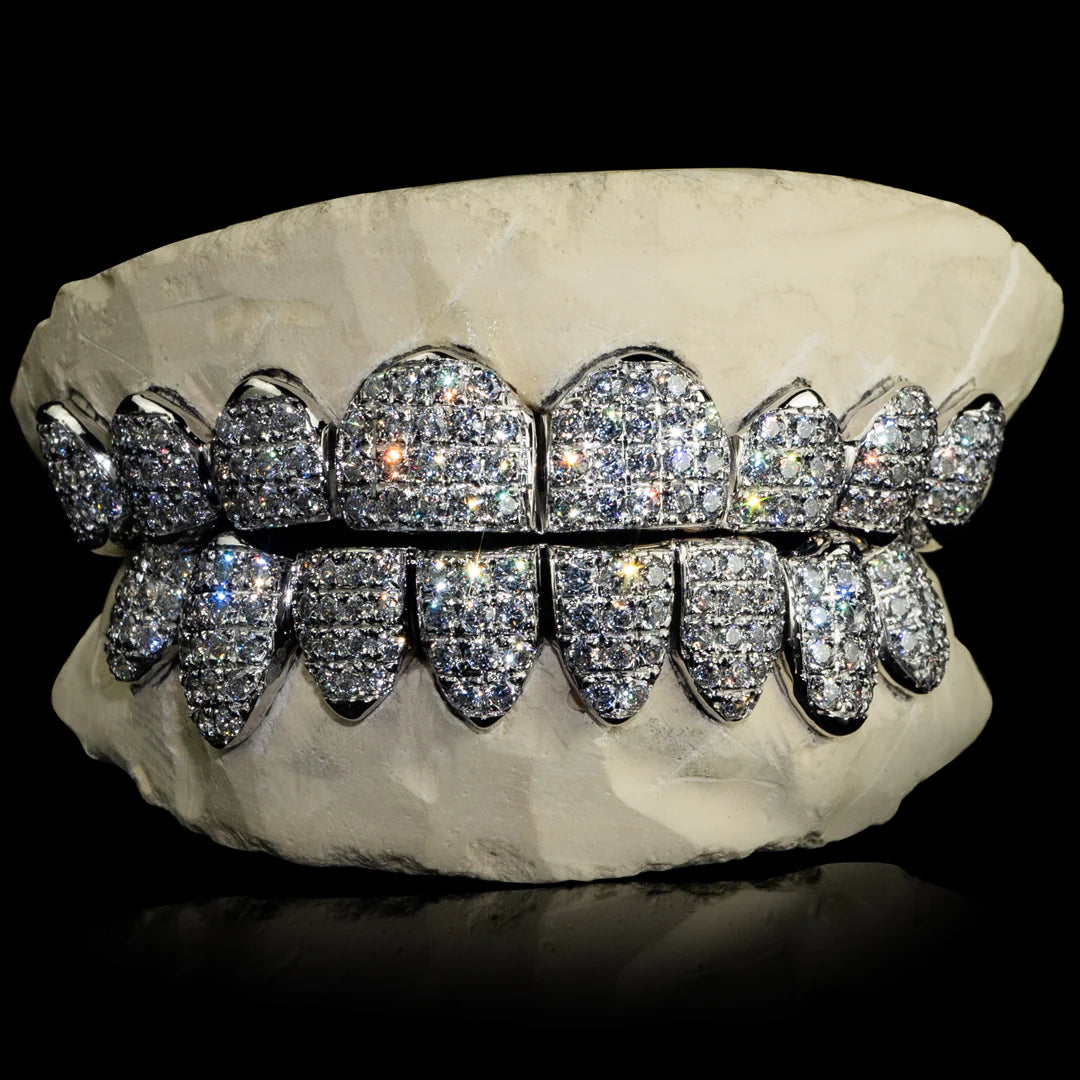 FULLY ICED VVS MOISSANITE GRILLZ (STRAIGHT SETTING)